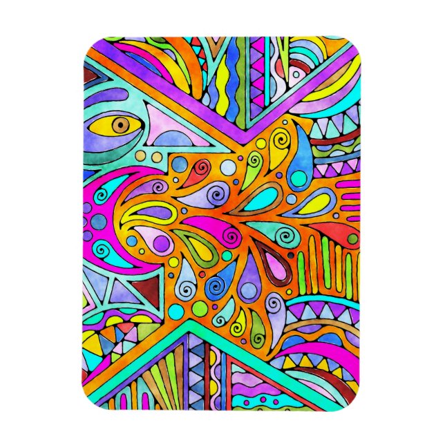 Hand Drawn By EDDArt - Blah Blah Blah 1 Magnet (Vertical)