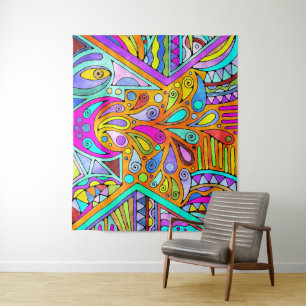 Hand Drawn By EDDArt - Blah Blah Blah 1 Tapestry
