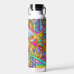 Hand Drawn By EDDArt - Blah Blah Blah 1 Water Bottle