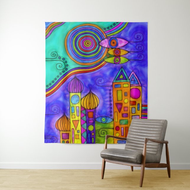 Hand Drawn By EDDArt - Come together 2 Tapestry (In Situ)