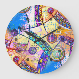 Hand Drawn By EDDArt - Dream Scale 1 Large Clock