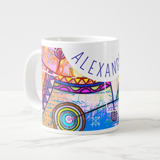 Hand Drawn By EDDArt - Dream Scale 1 Large Coffee Mug (Front Left)