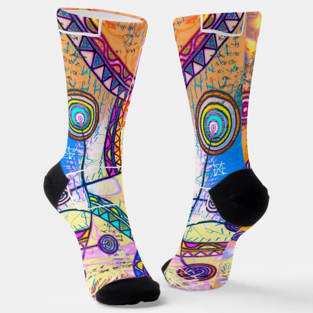 Hand Drawn By EDDArt - Dream Scale 1 Socks (Angled)