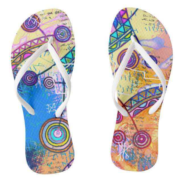 Hand Drawn By EDDArt - Dream Scale 1 Thongs (Footbed)