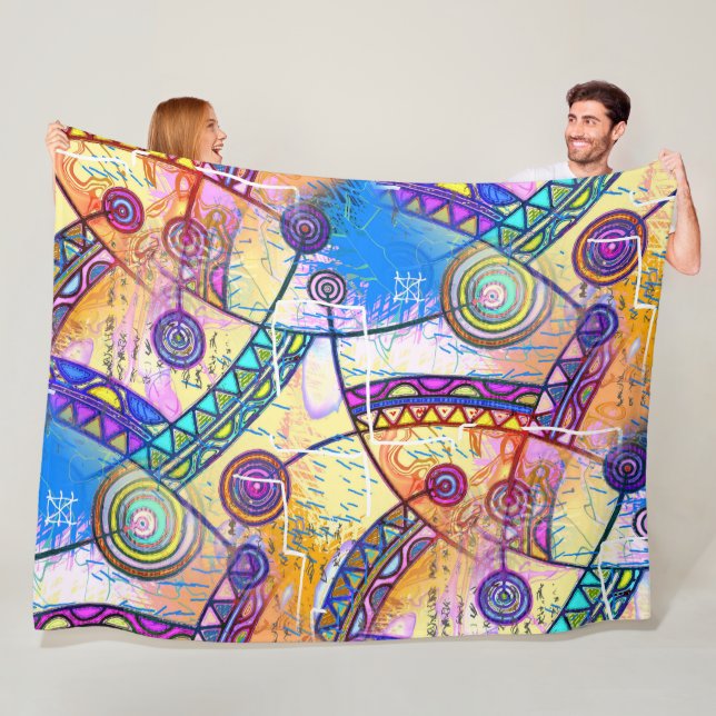 Hand Drawn By EDDArt - Dream Scale 1a Fleece Blanket (In Situ)