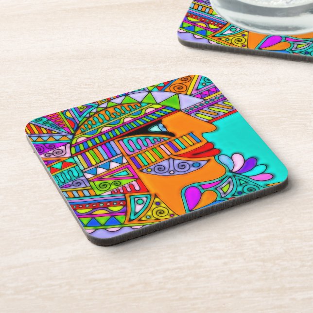 Hand Drawn By EDDArt - Pharaoh 1 Coaster (Left Side)