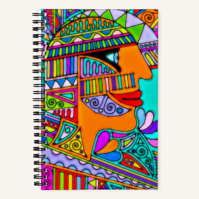 Hand Drawn By EDDArt - Pharaoh 1 Notebook (Front)