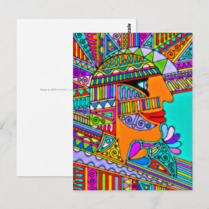 Hand Drawn By EDDArt - Pharaoh 1 Postcard