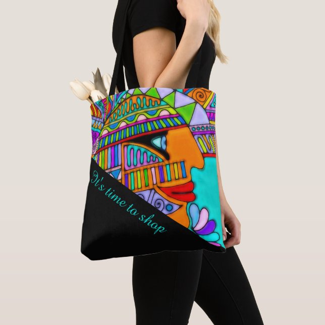 Hand Drawn By EDDArt - Pharaoh 1 Tote Bag (Close Up)