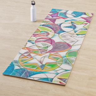 Hand Drawn By EDDArt - Stars And Hearts 1 Yoga Mat