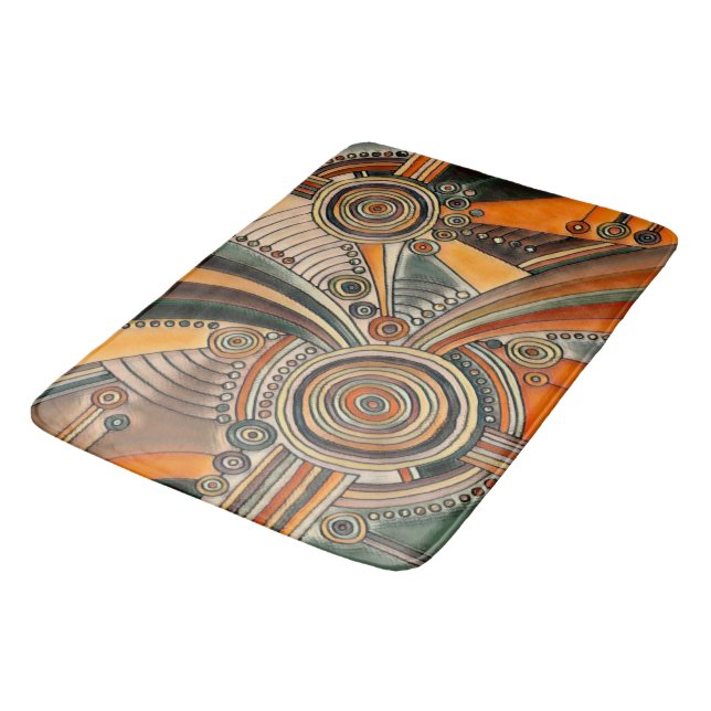 Hand Drawn By EDDArt - Thoughts 1 Bath Mat (Angled)