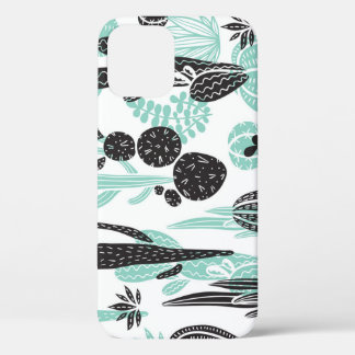 Hand Drawn Cacti: Doodle Seamless iPhone 12 Case