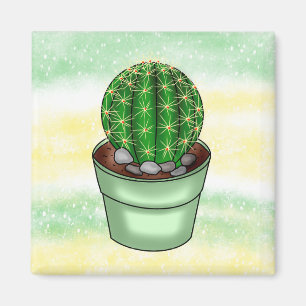 Hand drawn Cactus Succulent  Magnet