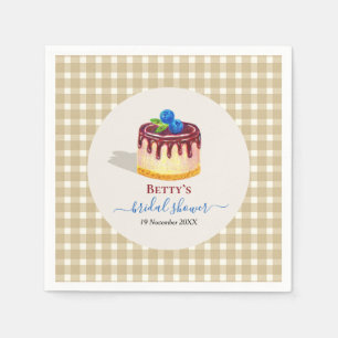 Hand Drawn Cake Dessert Sweet Cute Bridal Shower Napkin