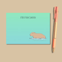 Hand-Drawn Capybara Cute Wildlife Zoo Animal