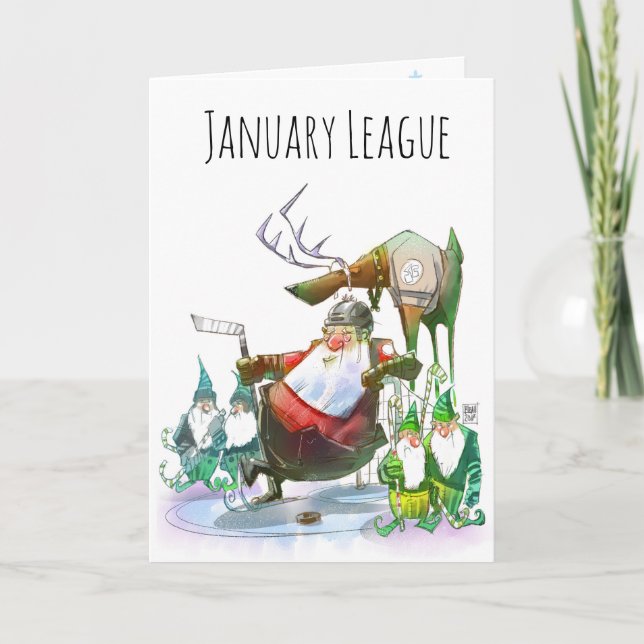 Hand drawn cartoon holiday card (Front)