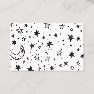 Hand Drawn Celestial Night Sky Pattern Business Card