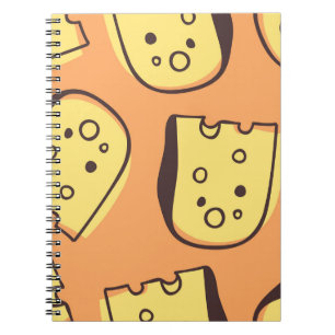 Hand-Drawn Cheese: Artistic Seamless Pattern. Notebook