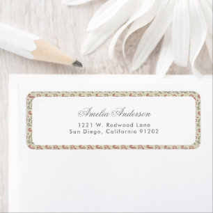 Hand drawn Christmas Baby Shower Return Address Label