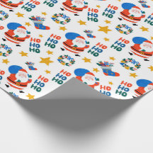 Hand Drawn Christmas Crayon Style Santa Pattern