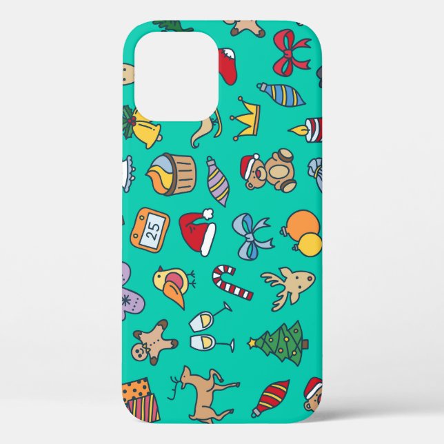 Hand Drawn Christmas: Festive Seamless. Case-Mate iPhone Case (Back)