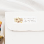 Hand-drawn Christmas Holiday Mail Cute Family Name Return Address Label<br><div class="desc">A cute return address label design featuring a hand-painted watercolor illustration of Christmas holiday mail. There is one kraft envelope with a wax seal, and one gift wrapped up in red ribbon. Your family name appears to the right in bold serif capitals, with your return address underneath in simple typography....</div>