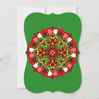 Hand-Drawn Christmas Mandala Card