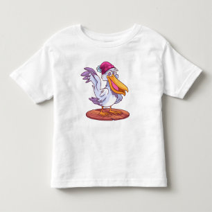 Hand Drawn Christmas Pelican Cartoon Toddler T-Shirt