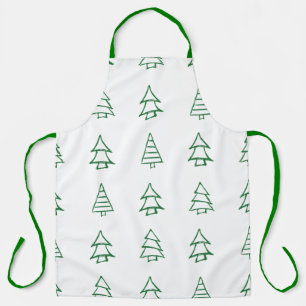 Hand drawn Christmas Tree Apron
