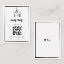 Hand Drawn Church Traditional Whimsical Wedding