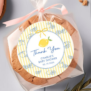 Hand Drawn Citrus Lemon Baby Shower Sticker