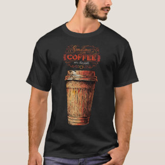 Hand-Drawn Coffee Cup T-Shirt