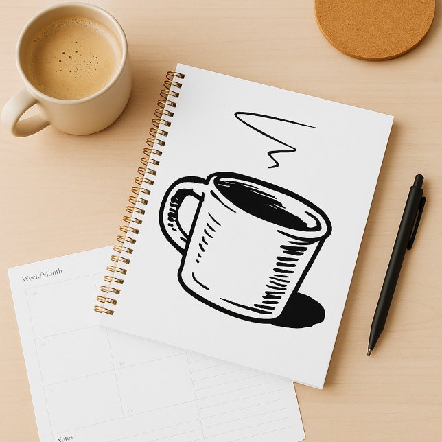 Hand Drawn Coffee Mug Sketch Minimalist Planner (Creator Uploaded)