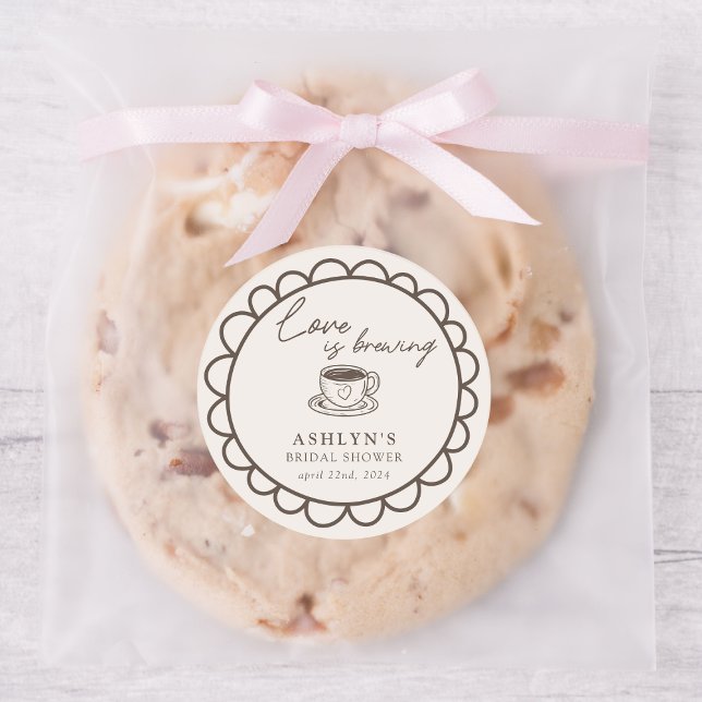 Hand Drawn Coffee Theme Bridal Shower Sticker (Creator Uploaded)