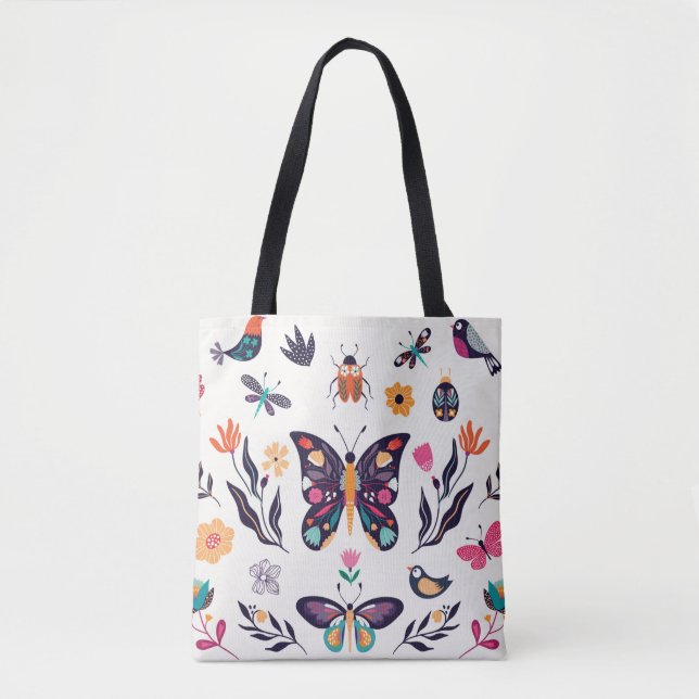 Hand drawn collection of spring summer elements wi tote bag (Front)