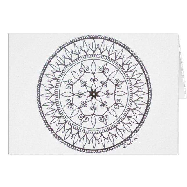 Hand Drawn Colour In Mandala Design (Front Horizontal)