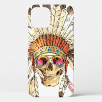 Hand Drawn Colour Native American Indian Headdress