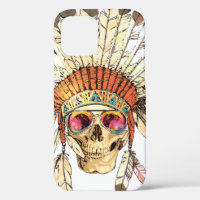 Hand Drawn Colour Native American Indian Headdress