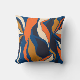 Hand drawn colourful abstract pattern. Creative co Cushion