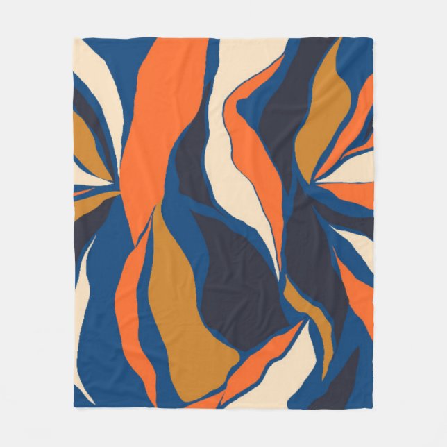 Hand drawn colourful abstract pattern. Creative co Fleece Blanket (Front)