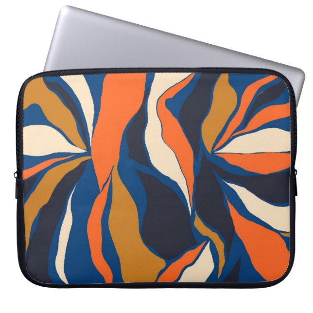 Hand drawn colourful abstract pattern. Creative co Laptop Sleeve (Front)