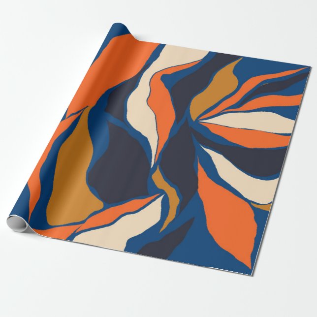 Hand drawn colourful abstract pattern. Creative co Wrapping Paper (Unrolled)