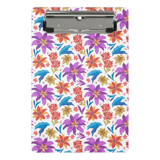Hand Drawn Colourful Exotic Floral Pattern-70703 Mini Clipboard (Front)