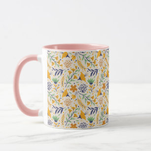 Hand Drawn Colourful Floral Pattern-23595 Mug