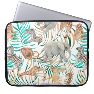 Hand drawn colourful seamless pattern with waterco laptop sleeve