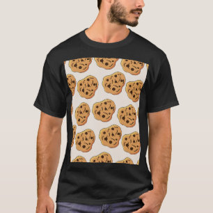 Hand Drawn Cookies Cartoon Pattern T-Shirt