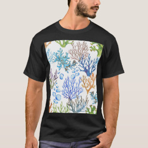 Hand-drawn corals: underwater sea pattern. T-Shirt
