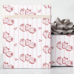 Hand Drawn Cottagecore Pink Stripe Strawberry Wrapping Paper<br><div class="desc">Strawberry Love Wrapping Paper, Pink Stripe Strawberry Gift Wrap, Cottagecore Strawberry Pattern Paper, Berry Sweet Valentine Gift Wrap, Cute Romantic Strawberry Wrapping Paper, Hand Drawn Whimsical Wrapping Paper for Berry In Love and Love is Berry Sweet Bridal Shower, Berry Sweet Baby Shower Gift Wrap Wrap your gifts in something as...</div>