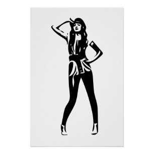 Hand drawn couture fashion Art Poster