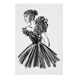 Hand Drawn Couture Fashion Poster